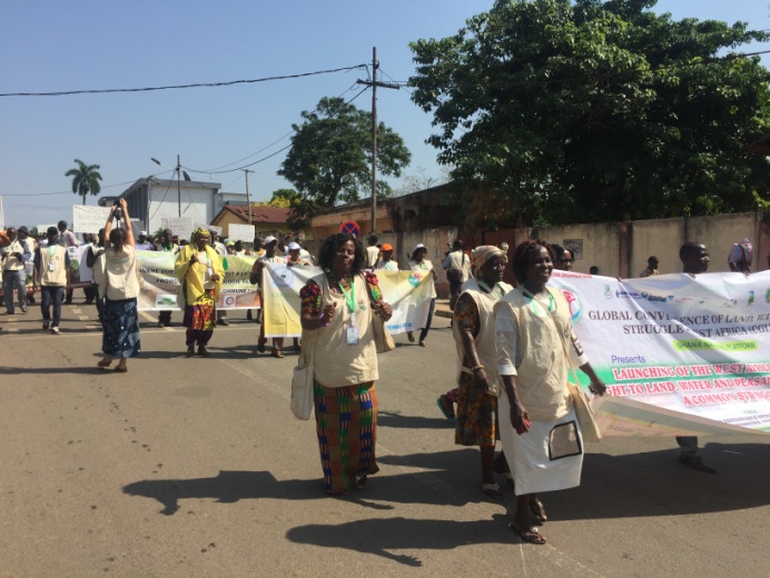 Délégation participant à la caravane ouest-africaine pour la terre et l’eau